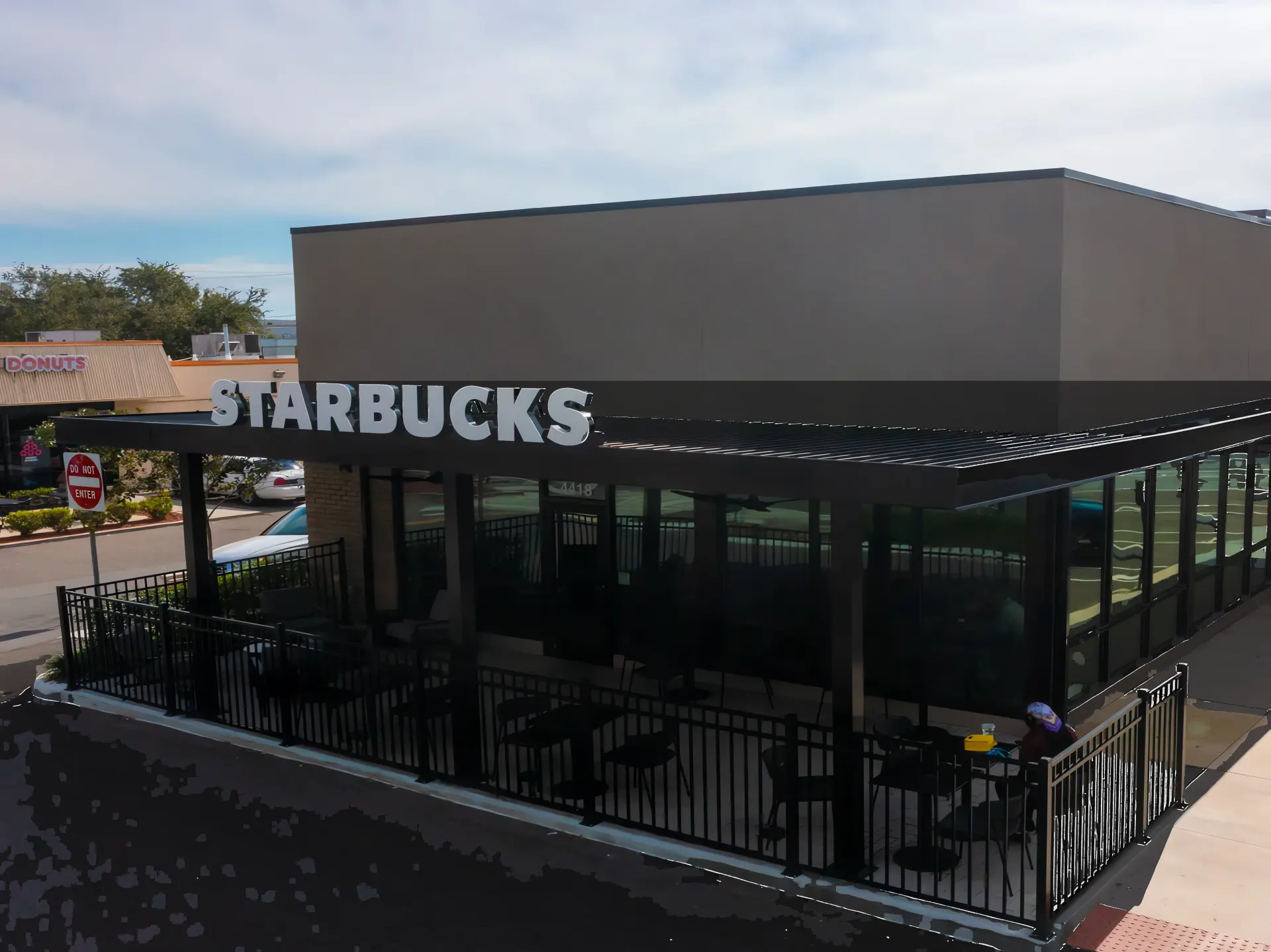 Starbucks with a drive-through at Gandy and Manhattan, Tampa
